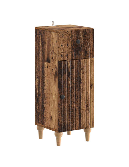 Mobiletto da Bagno ALKMAAR Legno antico 30 x 31 x 80 cm