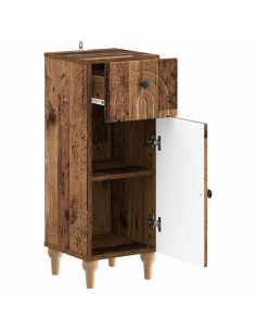 Mobiletto da Bagno ALKMAAR Legno antico 30 x 31 x 80 cm 2