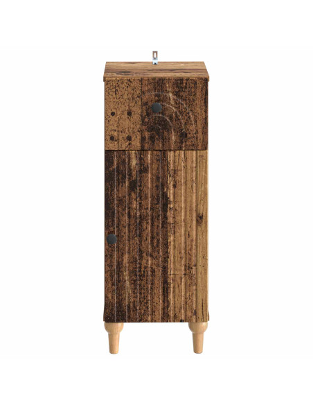 Mobiletto da Bagno ALKMAAR Legno antico 30 x 31 x 80 cm