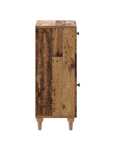 Mobiletto da Bagno ALKMAAR Legno antico 30 x 31 x 80 cm