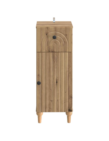 Mobiletto da Bagno ALKMAAR Rovere Artigianale 30 x 31 x 80 cm