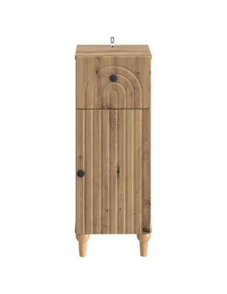 Mobiletto da Bagno ALKMAAR Rovere Artigianale 30 x 31 x 80 cm