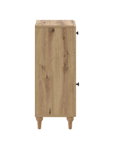 Mobiletto da Bagno ALKMAAR Rovere Artigianale 30 x 31 x 80 cm