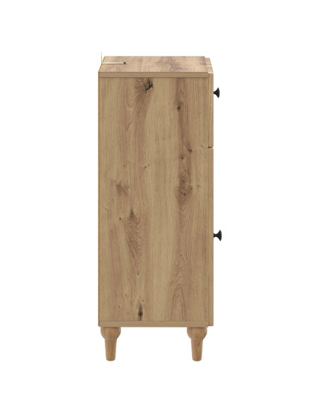 Mobiletto da Bagno ALKMAAR Rovere Artigianale 30 x 31 x 80 cm