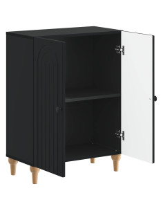 Mobiletto da Bagno ALKMAAR Nero 59,5 x 31 x 80 cm 2