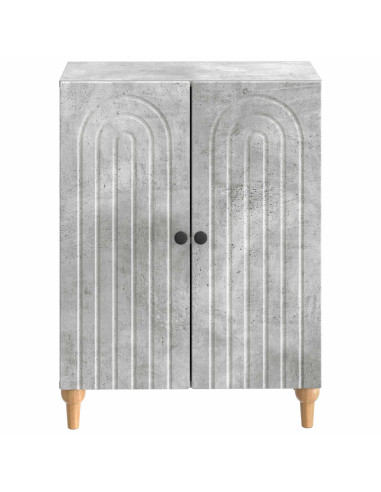 Mobiletto da Bagno ALKMAAR Grigio Cemento 59,5 x 31 x 80 cm
