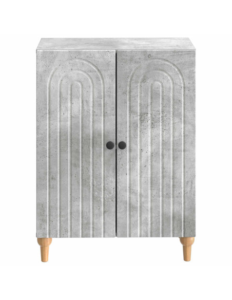 Mobiletto da Bagno ALKMAAR Grigio Cemento 59,5 x 31 x 80 cm