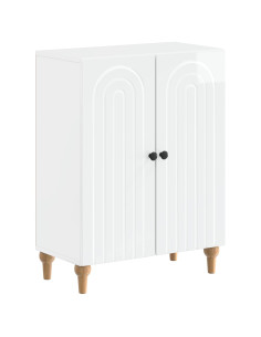 Mobiletto da Bagno ALKMAAR Bianco Lucido 59,5 x 31 x 80 cm