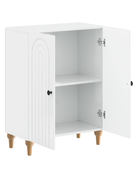 Mobiletto da Bagno ALKMAAR Bianco Lucido 59,5 x 31 x 80 cm