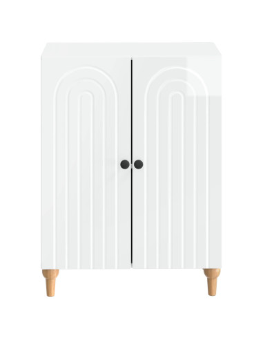 Mobiletto da Bagno ALKMAAR Bianco Lucido 59,5 x 31 x 80 cm