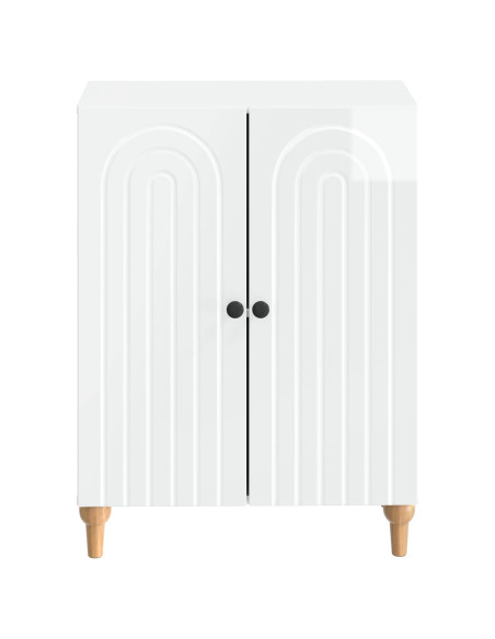 Mobiletto da Bagno ALKMAAR Bianco Lucido 59,5 x 31 x 80 cm