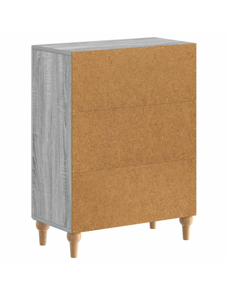 Mobiletto da Bagno ALKMAAR Sonoma grigio 59,5 x 31 x 80 cm