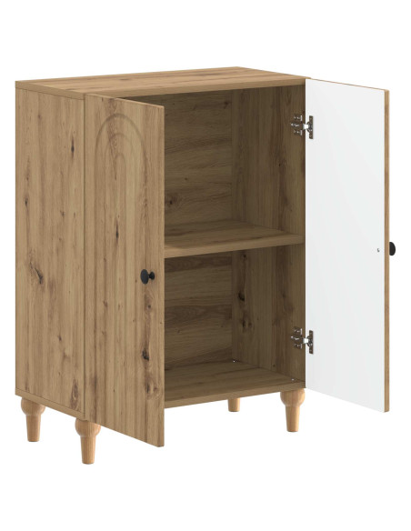 Mobiletto da Bagno ALKMAAR Rovere Artigianale 59,5 x 31 x 80 cm
