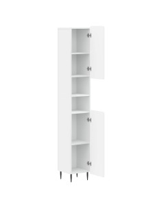 Armadio da Bagno con Ripiano Aperto ZWOLLE Bianco 2