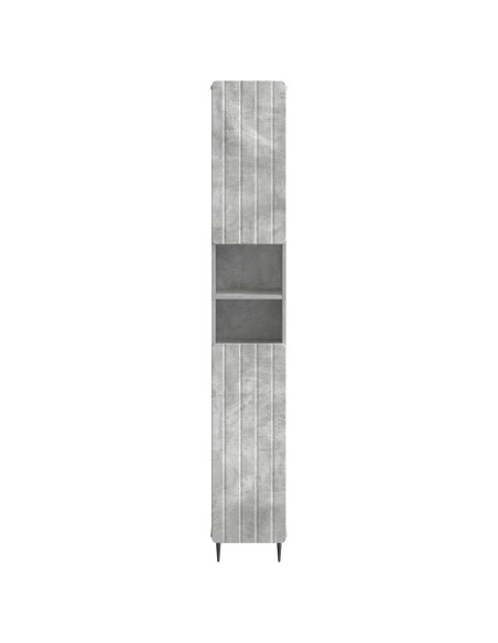 Armadio da Bagno con Ripiano Aperto ZWOLLE Grigio Cemento
