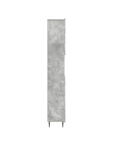 Armadio da Bagno con Ripiano Aperto ZWOLLE Grigio Cemento
