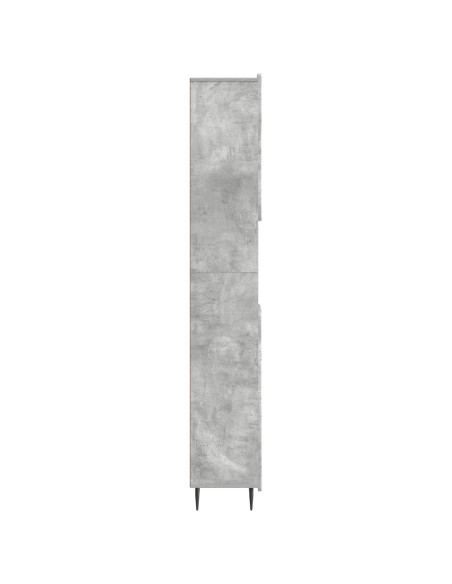 Armadio da Bagno con Ripiano Aperto ZWOLLE Grigio Cemento