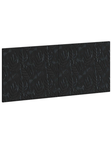 Testiera da Muro DELFT Nero Legno ingegnerizzato