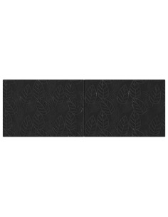Testiera da Muro DELFT Nero Legno ingegnerizzato 2