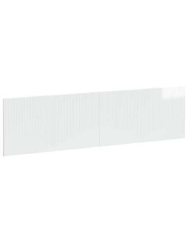 Testiera da Muro HOORN Bianco Lucido Legno ingegnerizzato