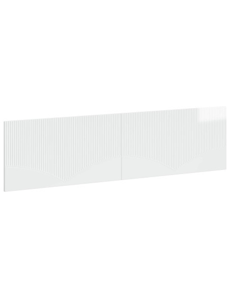 Testiera da Muro HOORN Bianco Lucido Legno ingegnerizzato