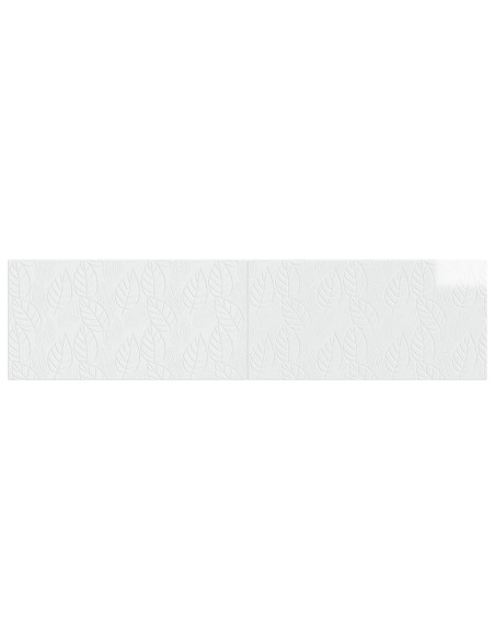 Testiera da Muro DELFT Bianco Lucido Legno ingegnerizzato