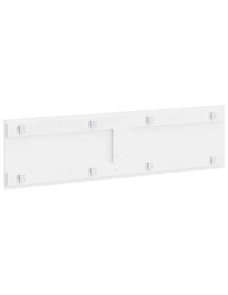 Testiera da Muro DELFT Bianco Lucido Legno ingegnerizzato