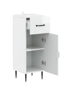 Mobiletto da Bagno HAARLEM Bianco Lucido 30 x 31 x 80 cm 2