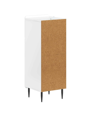 Mobiletto da Bagno HAARLEM Bianco Lucido 30 x 31 x 80 cm