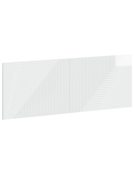 Testiera da Muro HAARLEM Bianco Lucido Legno ingegnerizzato