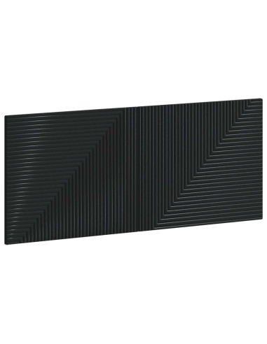 Testiera da Muro HAARLEM Nero Legno ingegnerizzato