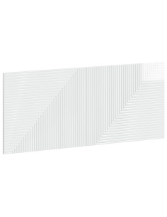Testiera da Muro HAARLEM Bianco Lucido Legno ingegnerizzato