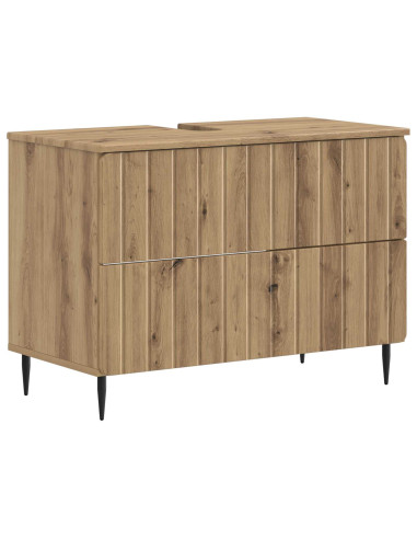Set di Mobili da Bagno da 4 Pezzi ZWOLLE Rovere Artigianale