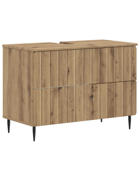 Set di Mobili da Bagno da 4 Pezzi ZWOLLE Rovere Artigianale