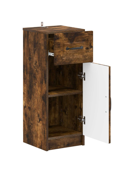 Mobiletto da Bagno UTRECHT Rovere Fumo 30 x 31 x 77 cm