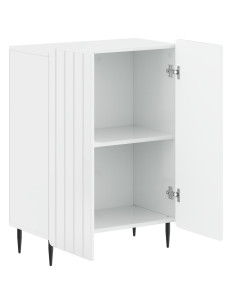 Mobiletto da Bagno ZWOLLE Bianco Lucido 59,5 x 31 x 79,5 cm 2