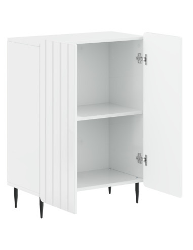 Mobiletto da Bagno ZWOLLE Bianco Lucido 59,5 x 31 x 79,5 cm