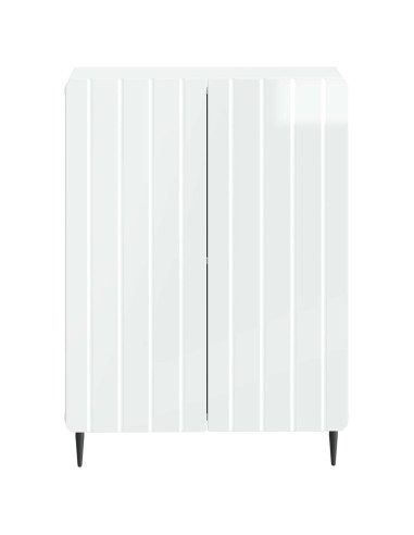 Mobiletto da Bagno ZWOLLE Bianco Lucido 59,5 x 31 x 79,5 cm