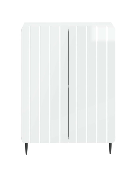 Mobiletto da Bagno ZWOLLE Bianco Lucido 59,5 x 31 x 79,5 cm