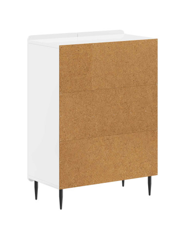 Mobiletto da Bagno ZWOLLE Bianco Lucido 59,5 x 31 x 79,5 cm