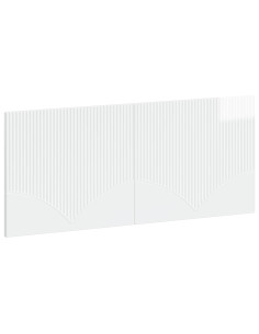 Testiera da Muro HOORN Bianco Lucido Legno ingegnerizzato