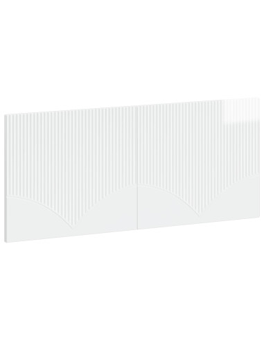 Testiera da Muro HOORN Bianco Lucido Legno ingegnerizzato