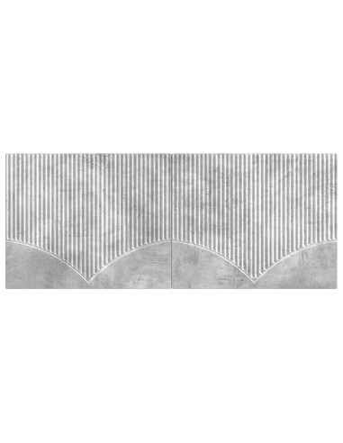 Testiera da Muro HOORN Grigio Cemento Legno ingegnerizzato