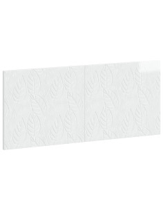Testiera da Muro DELFT Bianco Lucido Legno ingegnerizzato