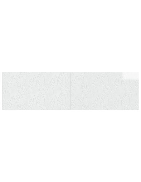 Testiera da Muro DELFT Bianco Lucido Legno ingegnerizzato