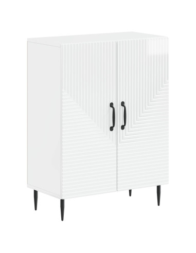 Mobiletto da Bagno HAARLEM Bianco Lucido 59,5 x 31 x 80 cm