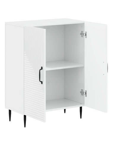 Mobiletto da Bagno HAARLEM Bianco Lucido 59,5 x 31 x 80 cm