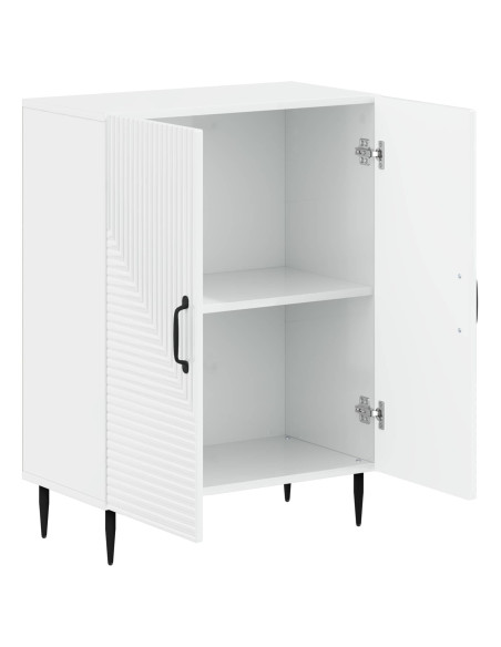 Mobiletto da Bagno HAARLEM Bianco Lucido 59,5 x 31 x 80 cm