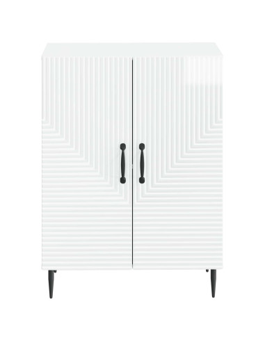 Mobiletto da Bagno HAARLEM Bianco Lucido 59,5 x 31 x 80 cm
