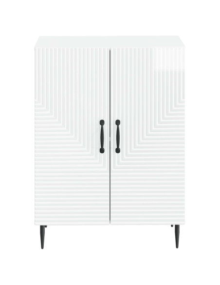 Mobiletto da Bagno HAARLEM Bianco Lucido 59,5 x 31 x 80 cm
